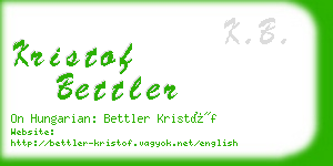 kristof bettler business card